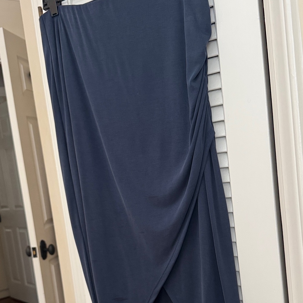 Splendid Asymmetrical Blue Skirt Midi